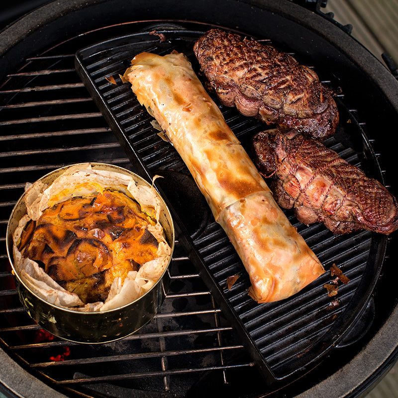 Big Green Egg Halbe Grillplatte aus Gusseisen Large