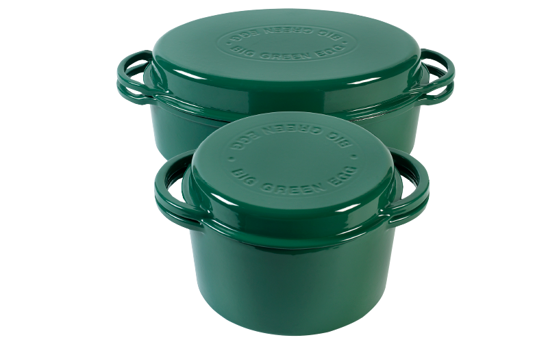 Big Green Egg Green Dutch Oven Oval 5.2 Liter